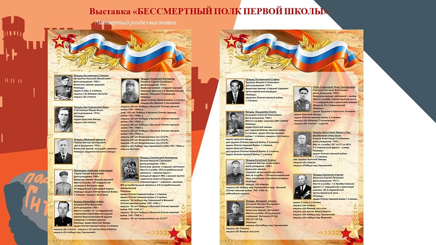 «Бессмертный полк первой школы»